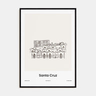 Santa Cruz Drawn Poster
