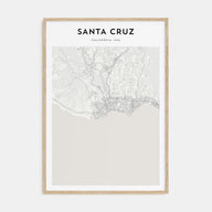 Santa Cruz Map Portrait Poster