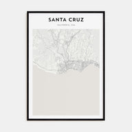 Santa Cruz Map Portrait Poster