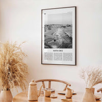 Santa Cruz Print Black and White No 1, Santa Cruz Wall Art, Santa Cruz Poster, Santa Cruz Photo, California, USA, United States