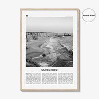 Santa Cruz Print Black and White No 1, Santa Cruz Wall Art, Santa Cruz Poster, Santa Cruz Photo, California, USA, United States