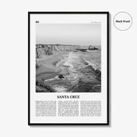 Santa Cruz Print Black and White No 1, Santa Cruz Wall Art, Santa Cruz Poster, Santa Cruz Photo, California, USA, United States