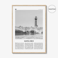 Santa Cruz Print Black and White No 3, Santa Cruz Wall Art, Santa Cruz Poster, Santa Cruz Photo, California, USA, United States
