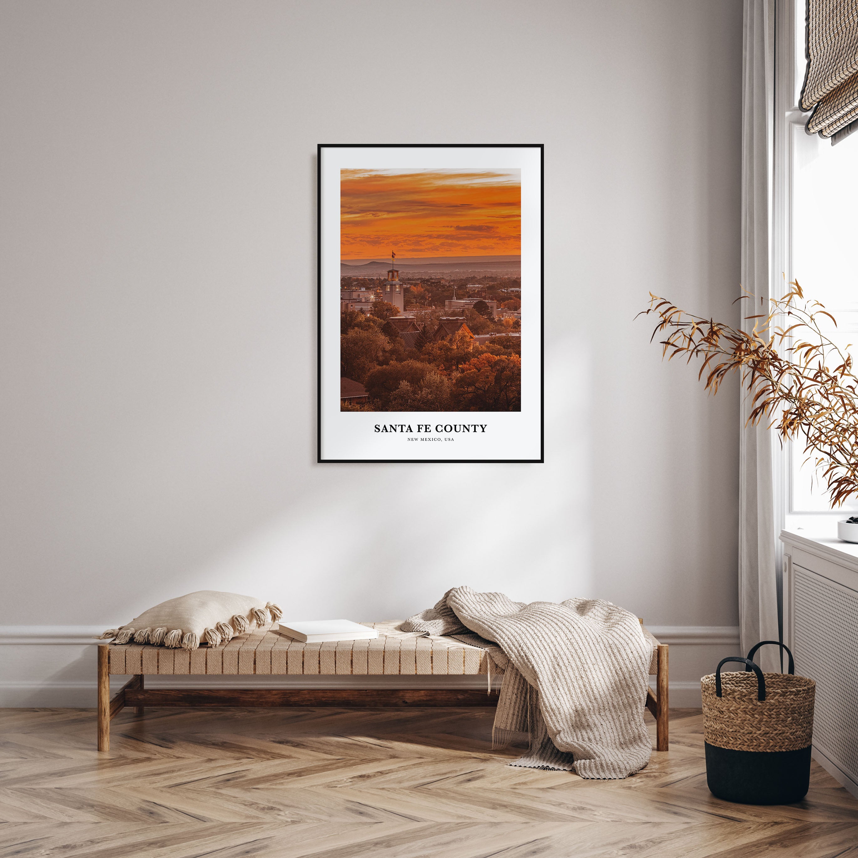 Santa Fe County Portrait Color Poster