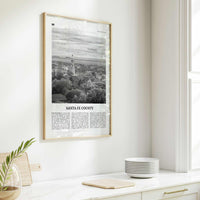 Santa Fe County Print Black and White, Santa Fe County Wall Art, Santa Fe County Poster, Santa Fe Photo, Santa Fe Wall Décor, Santa Fe Map