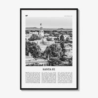 Santa Fe Print Black and White, Santa Fe Wall Art, Santa Fe Poster, Santa Fe Photo, Santa Fe Wall Décor, New Mexico, USA, United States
