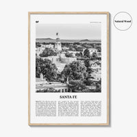 Santa Fe Print Black and White, Santa Fe Wall Art, Santa Fe Poster, Santa Fe Photo, Santa Fe Wall Décor, New Mexico, USA, United States