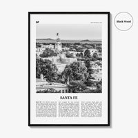 Santa Fe Print Black and White, Santa Fe Wall Art, Santa Fe Poster, Santa Fe Photo, Santa Fe Wall Décor, New Mexico, USA, United States