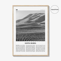 Santa Maria Print Black and White, Santa Maria Wall Art, Santa Maria Poster, Santa Maria Photo, Santa Maria Wall Décor, California, USA