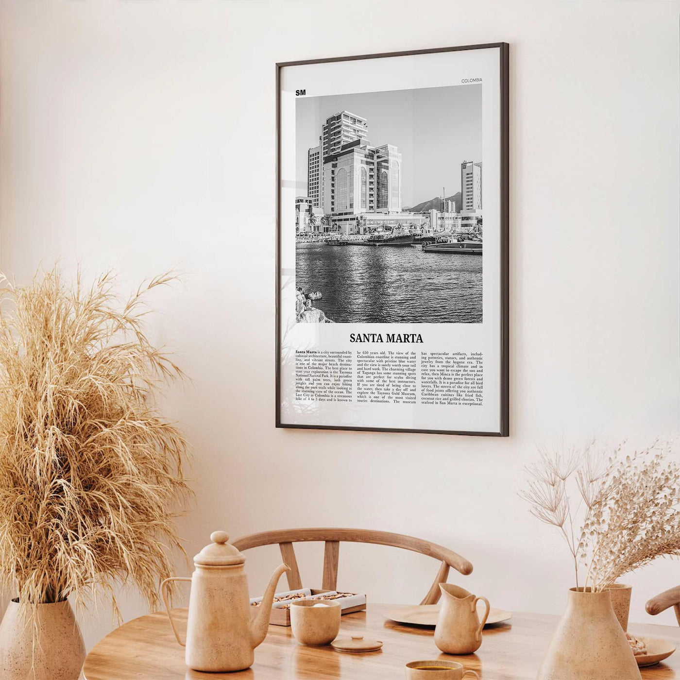 Santa Marta Print Black and White, Santa Marta Wall Art, Santa Marta Poster, Santa Marta Photo, Santa Marta Wall Décor, Colombia