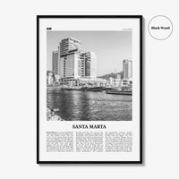 Santa Marta Print Black and White, Santa Marta Wall Art, Santa Marta Poster, Santa Marta Photo, Santa Marta Wall Décor, Colombia