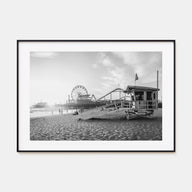 Santa Monica Landscape B&W Poster