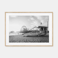 Santa Monica Landscape B&W Poster