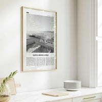 Santa Monica Pier Print Black and White, Santa Monica Pier Wall Art, Santa Monica Pier Poster, Santa Monica Pier Photo, California