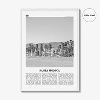 Santa Monica Print Black and White No 2, Santa Monica Wall Art, Santa Monica Poster, Santa Monica, California, USA, United States