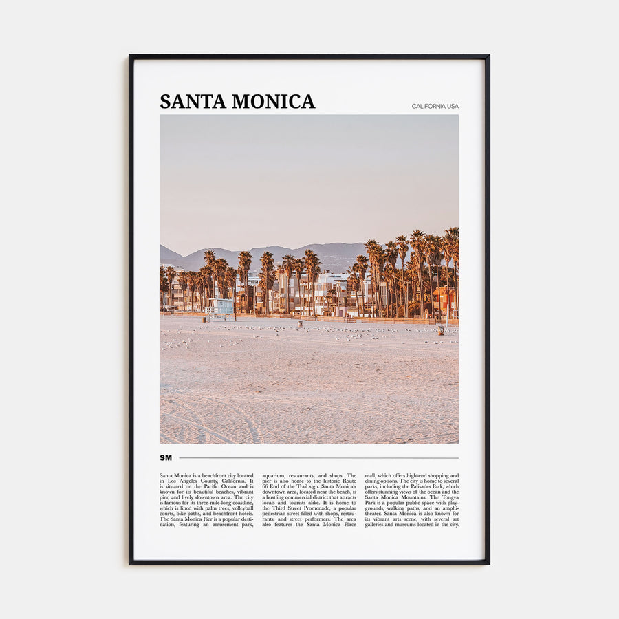 Santa Monica Travel Color No 1 Poster