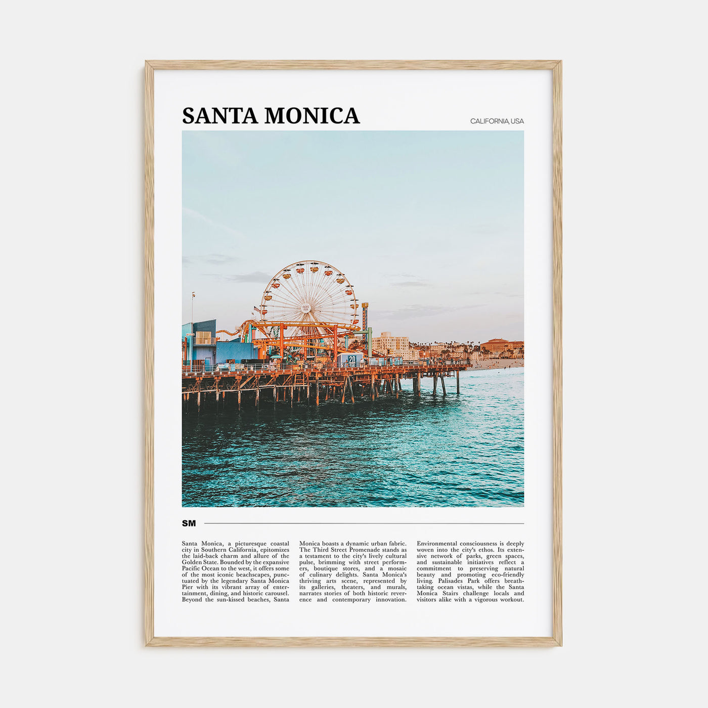 Santa Monica Travel Color No 2 Poster