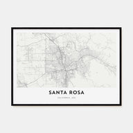 Santa Rosa Map Landscape Poster