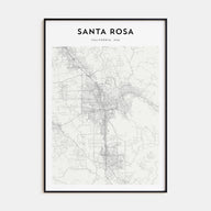 Santa Rosa Map Portrait Poster