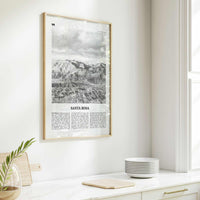 Santa Rosa Print Black and White, Santa Rosa Wall Art, Santa Rosa Poster, Santa Rosa Photo, Santa Rosa Wall Décor, California, USA