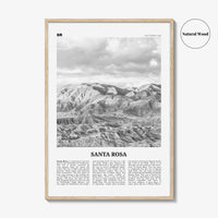 Santa Rosa Print Black and White, Santa Rosa Wall Art, Santa Rosa Poster, Santa Rosa Photo, Santa Rosa Wall Décor, California, USA