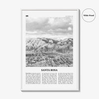 Santa Rosa Print Black and White, Santa Rosa Wall Art, Santa Rosa Poster, Santa Rosa Photo, Santa Rosa Wall Décor, California, USA