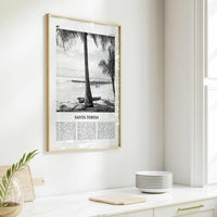 Santa Teresa Print Black and White, Santa Teresa Wall Art, Santa Teresa Poster, Santa Teresa Photo, Santa Teresa Wall Décor, Costa Rica