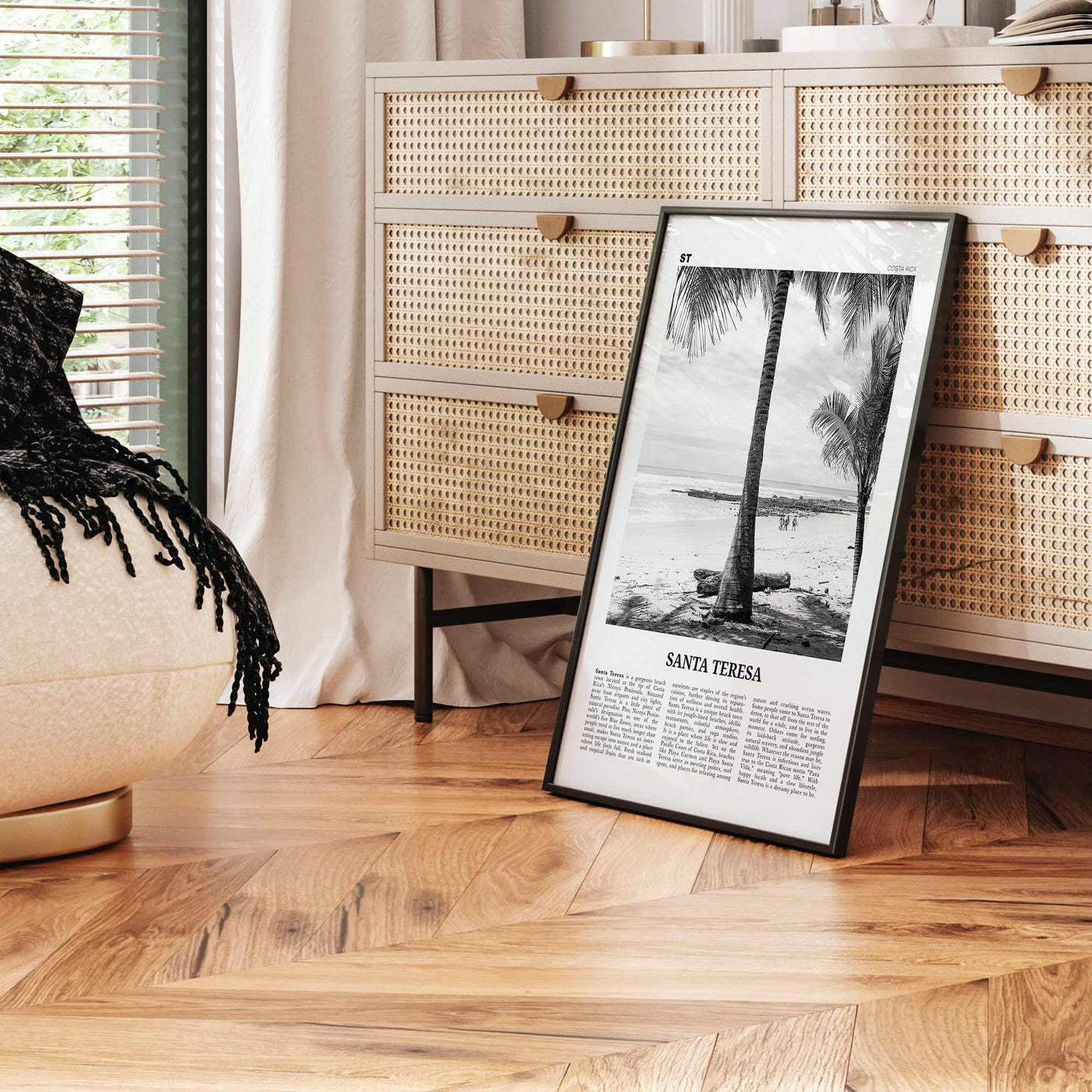 Santa Teresa Print Black and White, Santa Teresa Wall Art, Santa Teresa Poster, Santa Teresa Photo, Santa Teresa Wall Décor, Costa Rica