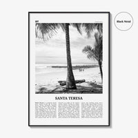 Santa Teresa Print Black and White, Santa Teresa Wall Art, Santa Teresa Poster, Santa Teresa Photo, Santa Teresa Wall Décor, Costa Rica