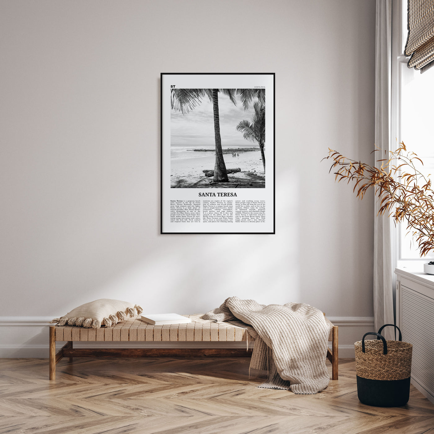 Santa Teresa Travel B&W Poster