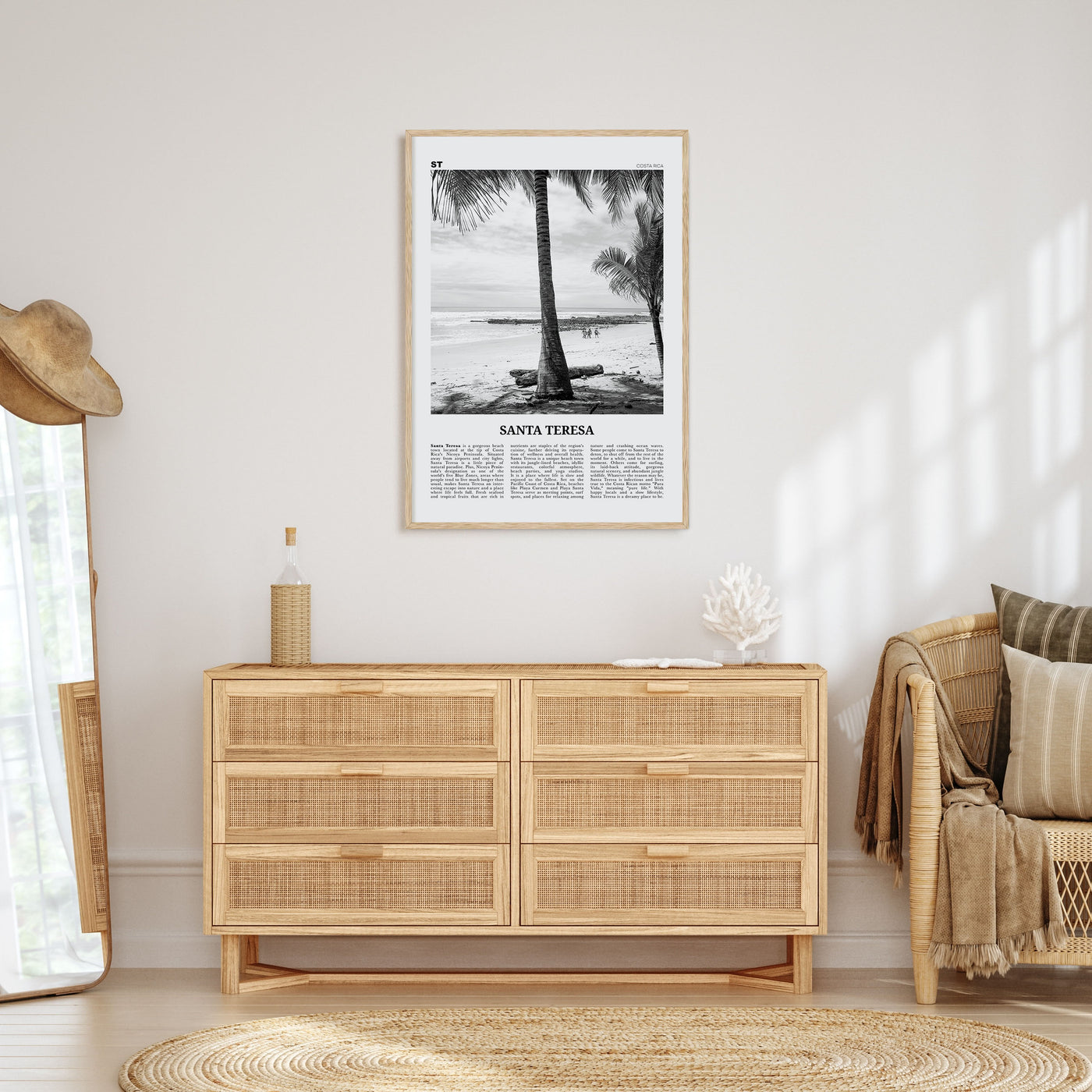 Santa Teresa Travel B&W Poster