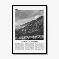 Santagata Di Esaro Print Black and White, Santa Agata Di Esaro Wall Art, Santa Agata Di Esaro Poster, Santa Agata Photo, Wall Décor, Italy