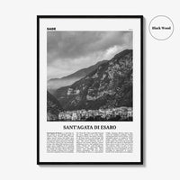 Santagata Di Esaro Print Black and White, Santa Agata Di Esaro Wall Art, Santa Agata Di Esaro Poster, Santa Agata Photo, Wall Décor, Italy