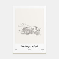 Santiago de Cali Drawn Poster