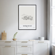 Santiago de Cali Drawn Poster