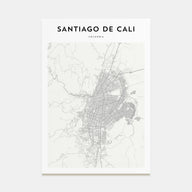 Santiago de Cali Map Portrait Poster