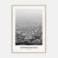 Santiago de Cali Portrait B&W Poster