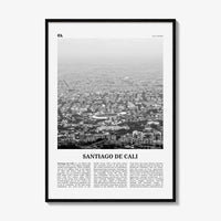 Santiago de Cali Print Black and White, Santiago de Print Black White, Cali Wall Art, Cali Poster, Cali Photo, Cali Wall Decor, Colombia