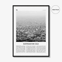 Santiago de Cali Print Black and White, Santiago de Print Black White, Cali Wall Art, Cali Poster, Cali Photo, Cali Wall Decor, Colombia