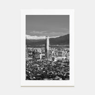 Santiago de Chile Photo B&W No 1 Poster