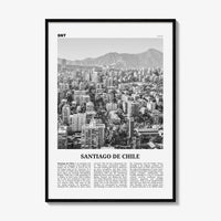 Santiago de Chile Print Black and White, Santiago Wall Art, Santiago Poster, Santiago Photo, Chile, Santiago de Chile, South America