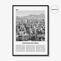 Santiago de Chile Print Black and White, Santiago Wall Art, Santiago Poster, Santiago Photo, Chile, Santiago de Chile, South America