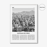 Santiago de Chile Print Black and White, Santiago Wall Art, Santiago Poster, Santiago Photo, Chile, Santiago de Chile, South America