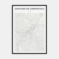 Santiago de Compostela Map Portrait Poster