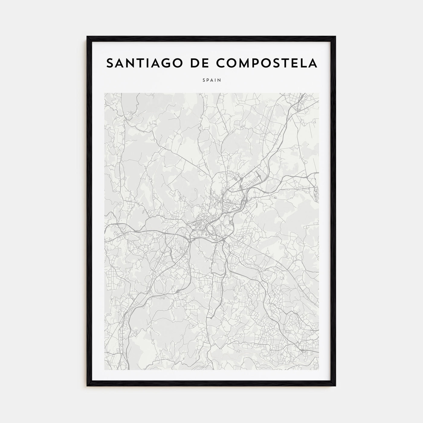 Santiago de Compostela Map Portrait Poster