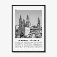 Santiago de Compostela Print Black and White, Santiago de Compostela Wall Art, Compostela Poster, Compostela Photo, Compostela Décor, Spain