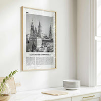 Santiago de Compostela Print Black and White, Santiago de Compostela Wall Art, Compostela Poster, Compostela Photo, Compostela Décor, Spain