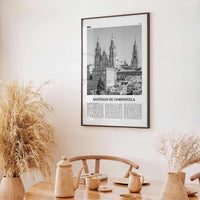 Santiago de Compostela Print Black and White, Santiago de Compostela Wall Art, Compostela Poster, Compostela Photo, Compostela Décor, Spain