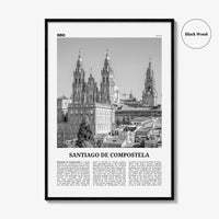 Santiago de Compostela Print Black and White, Santiago de Compostela Wall Art, Compostela Poster, Compostela Photo, Compostela Décor, Spain