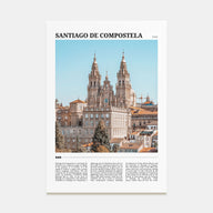 Santiago de Compostela Travel Color Poster